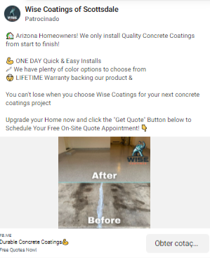 Wise Coatings advertisement. 