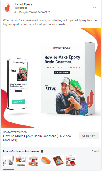 Upstart Epoxy advertisement. 